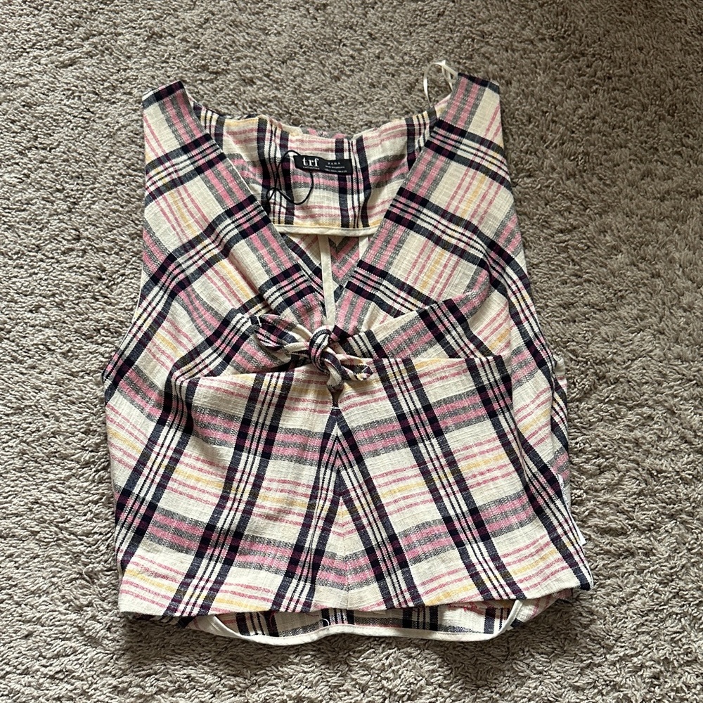 Zara Women's Plaid Sleeveless Top